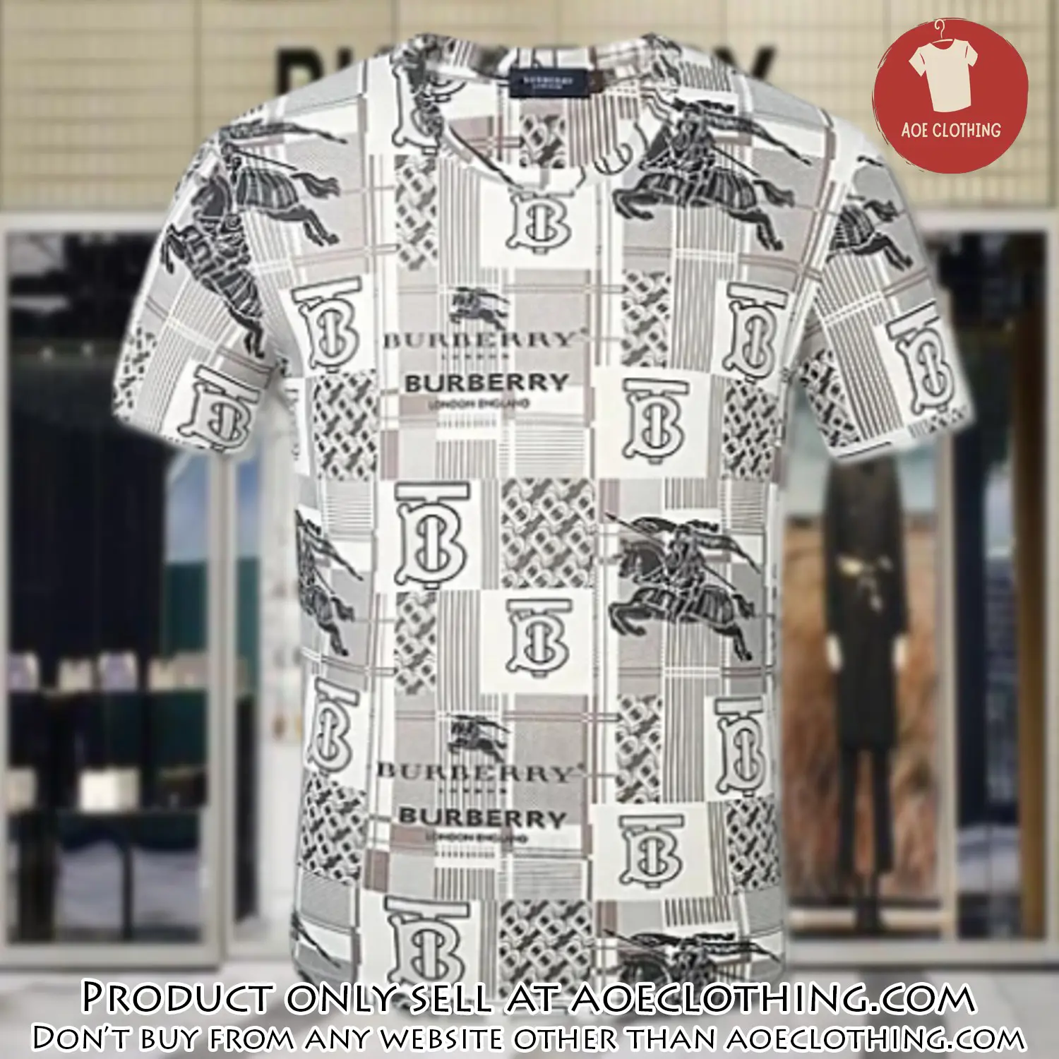 Burberry logo luxury brand unisex tshirt outfit for men women aoe1747962